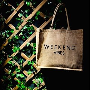 Weekend Vibes Jute Tote